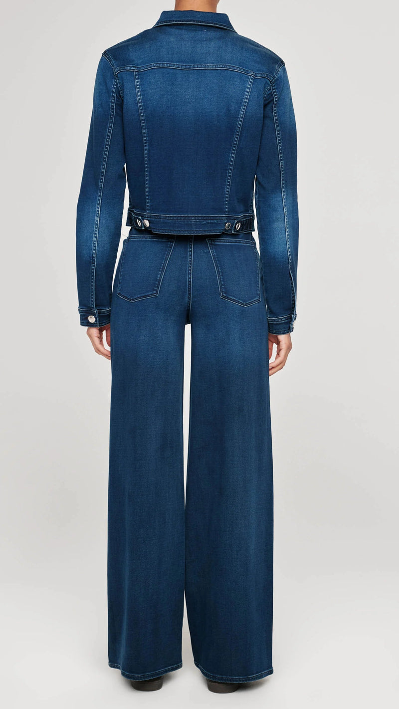 DL1961 Denim Hepburn Wide Leg High Rise 32" in Stream
