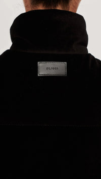 DL1961 Sleeveless Velvet Puffer Vest in Voodoo