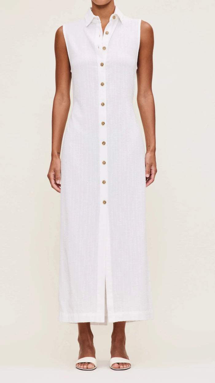 DL1961 Denim Ilana Cotton Gauze Maxi Dress in White