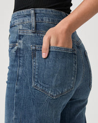 Paige Denim Sasha 32" High Rise Wide Leg Jean in Laurena Embellished