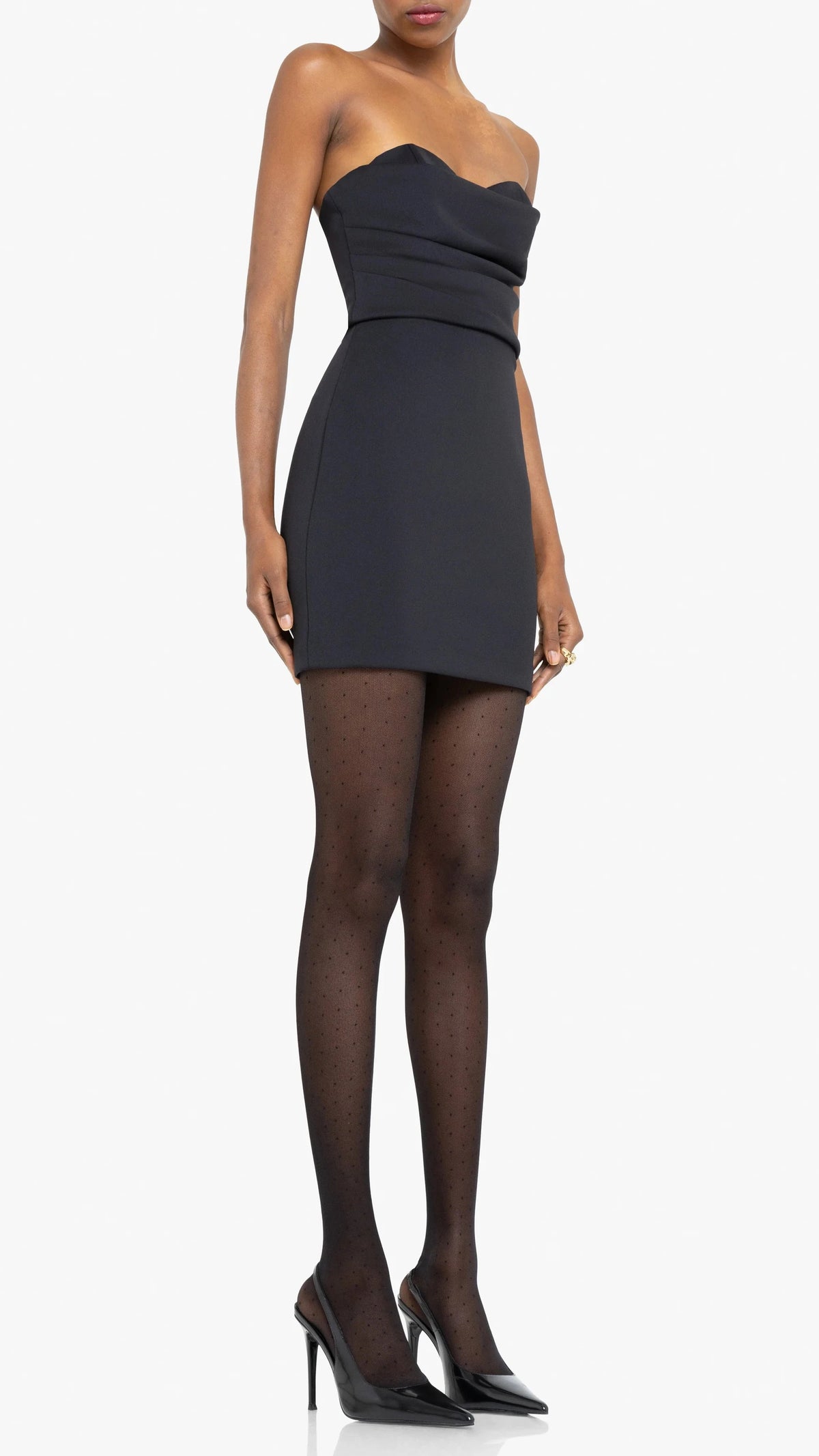 Black Halo Leonora Micro Mini Dress in Black