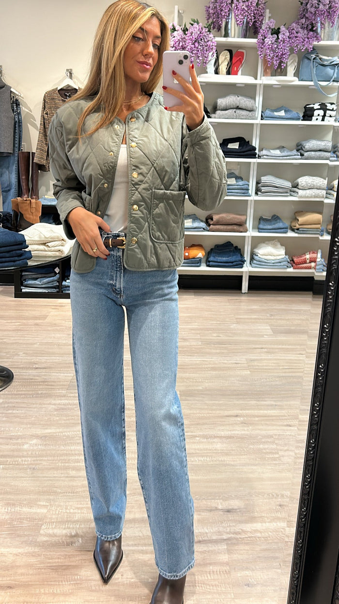 Nation LTD Aspen Quilted Jacket in Caster Grey
