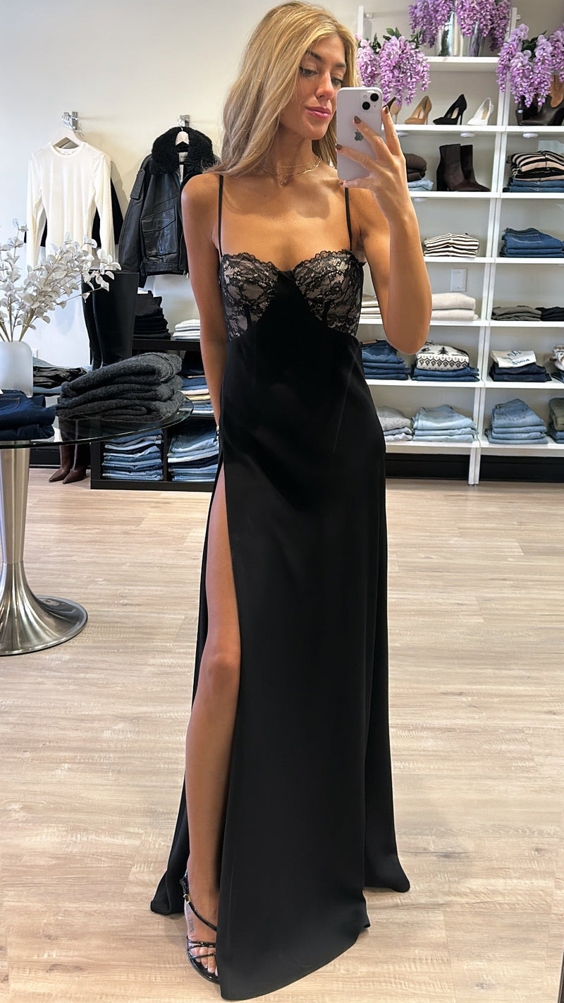 Black Halo Coressa Gown in Black