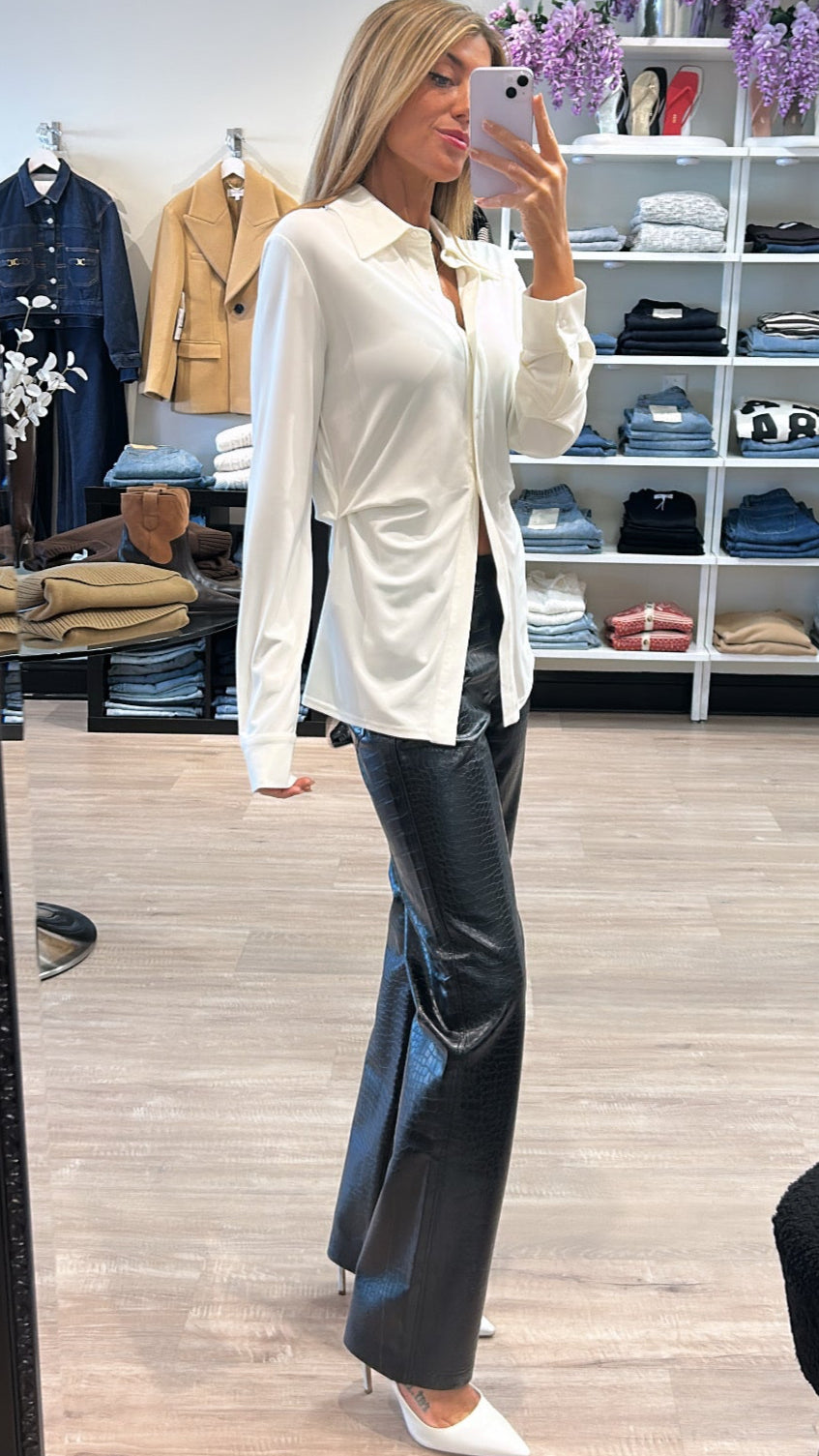 Lamarque Kai Fitted Shirt in White