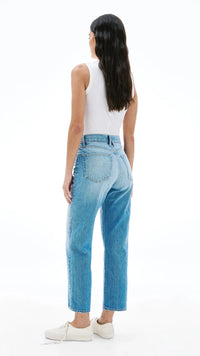 SLVRLAKE London High Rise Crop in Lust for Life