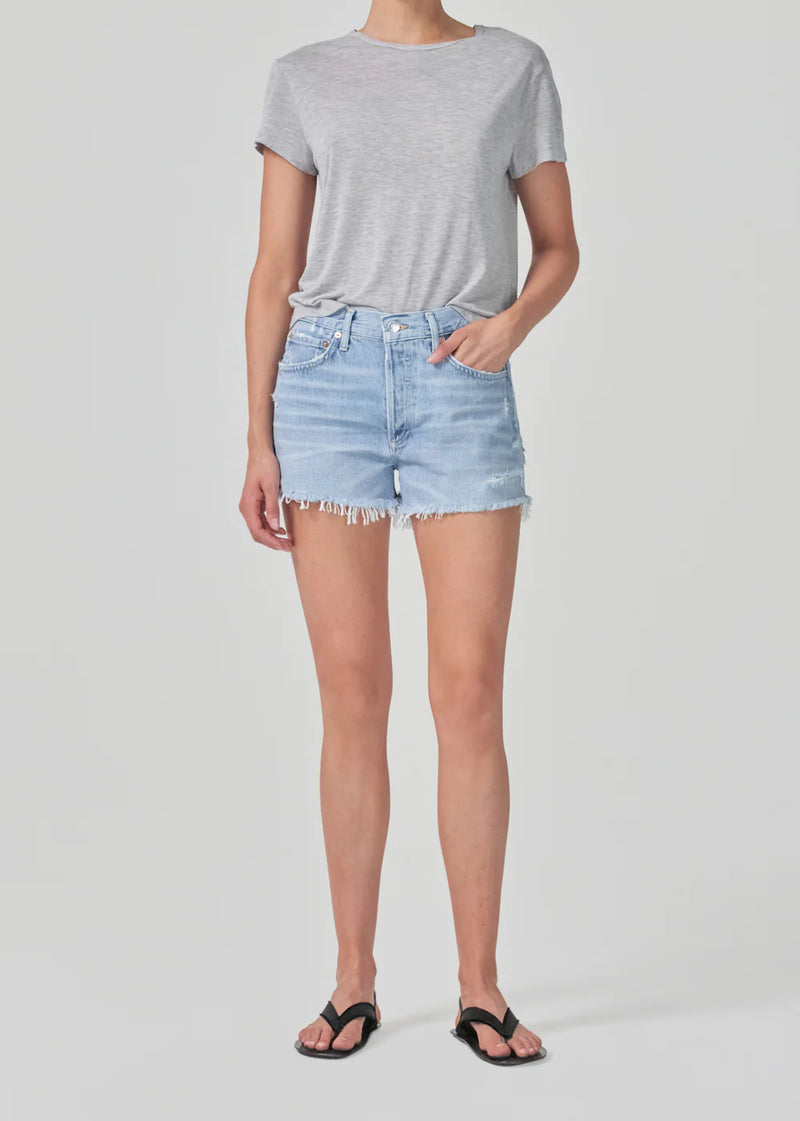 AGOLDE Denim Parker High Rise Vintage Cut Off Short in Swapmeet