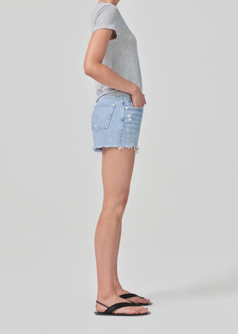 AGOLDE Denim Parker High Rise Vintage Cut Off Short in Swapmeet