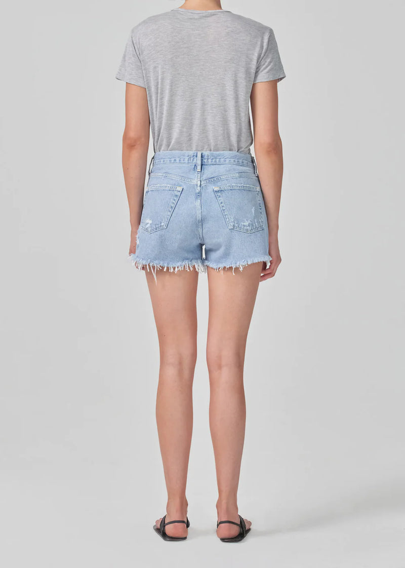 AGOLDE Denim Parker High Rise Vintage Cut Off Short in Swapmeet