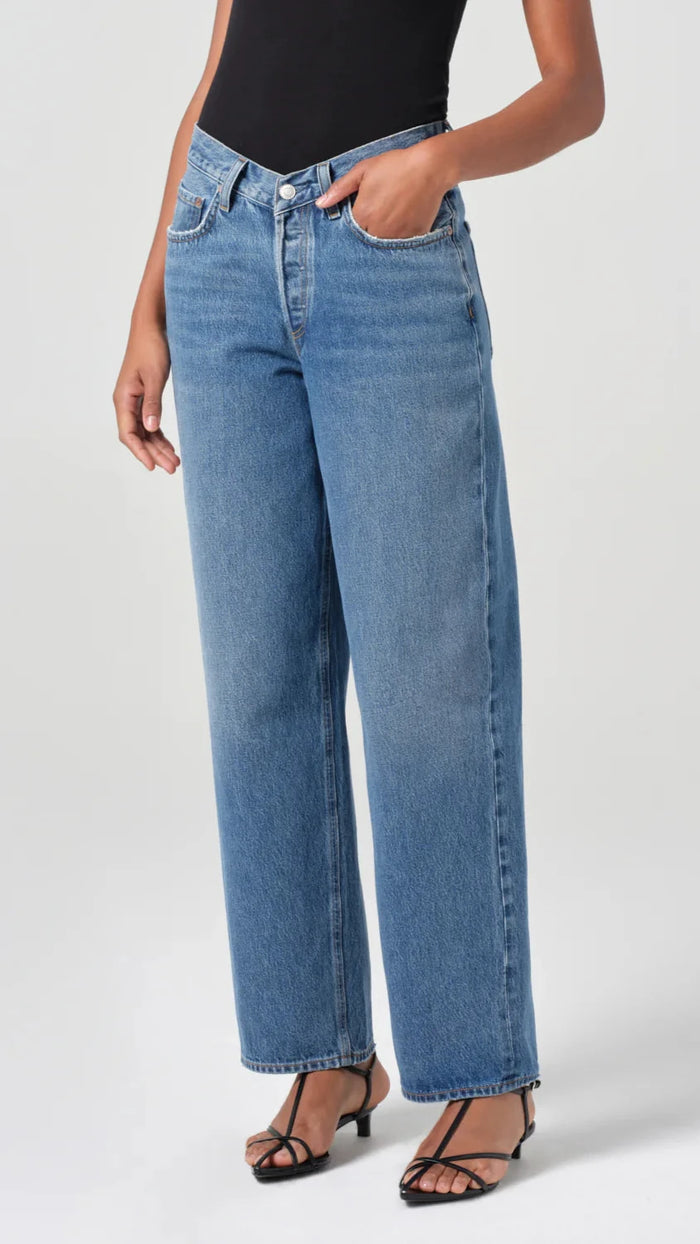 AGOLDE V-Waist Baggy in Cascade