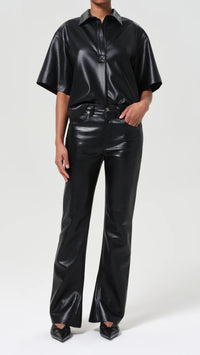 AGOLDE Recycled Leather Kick Boot in Detox