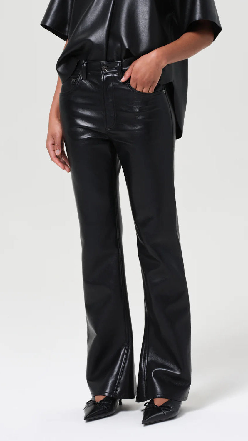 AGOLDE Recycled Leather Kick Boot in Detox