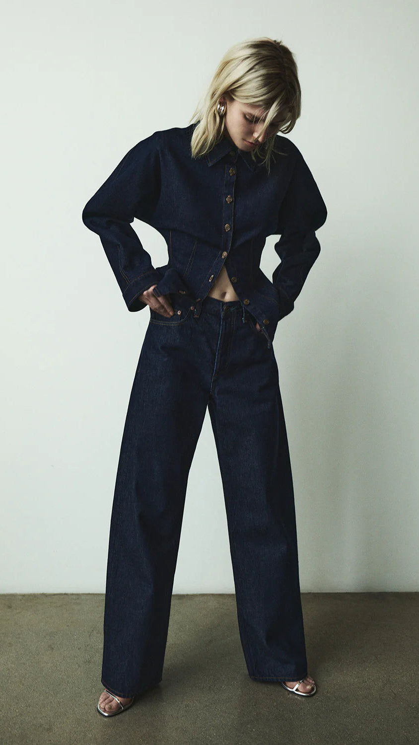 AGOLDE Arc High Rise Relaxed Wide Leg 32" in Rinse