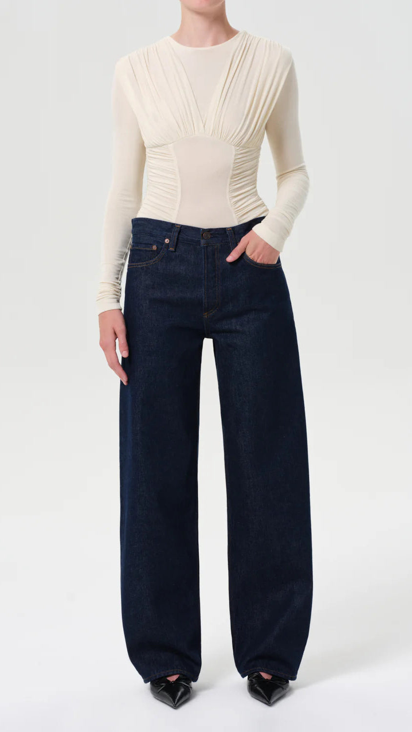 AGOLDE Arc High Rise Relaxed Wide Leg 32" in Rinse