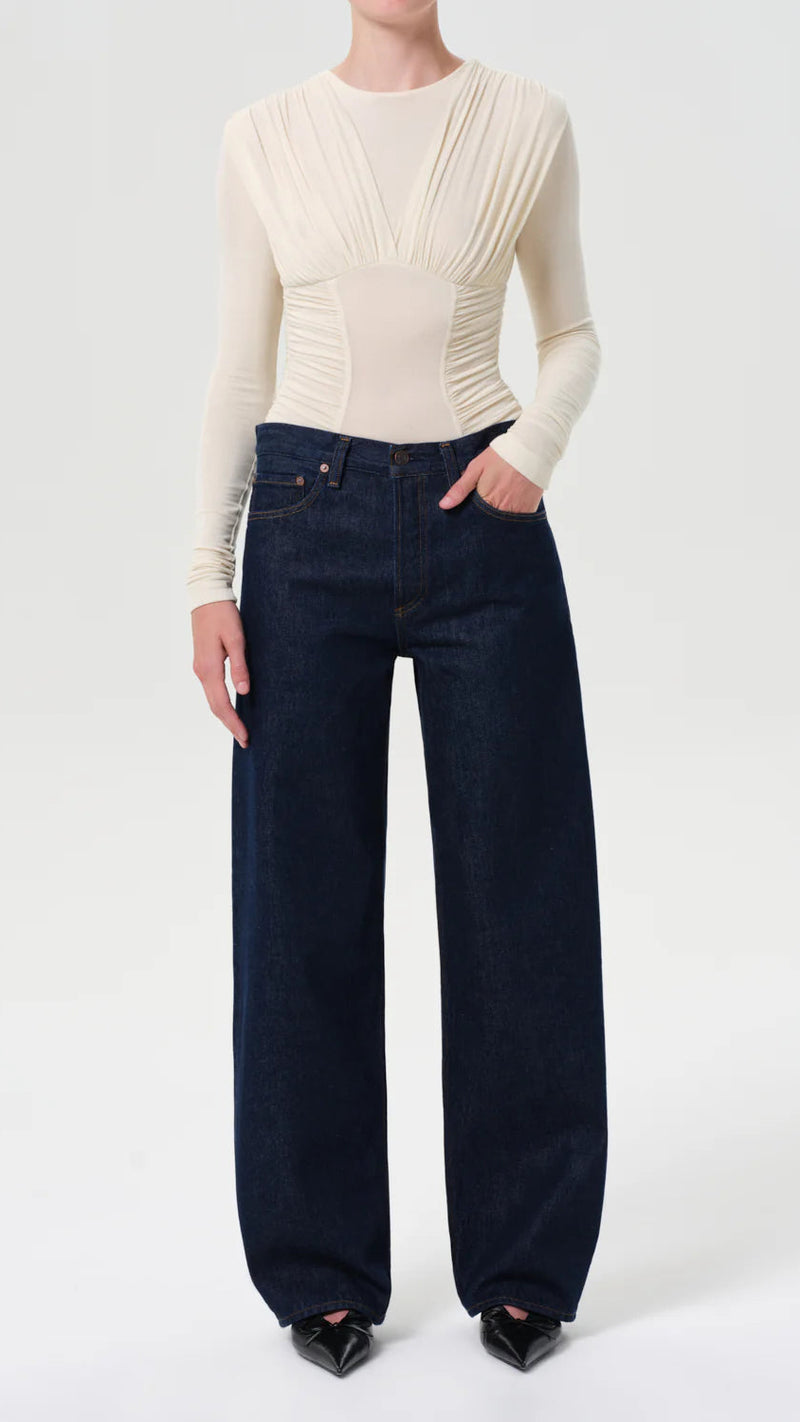 AGOLDE Arc High Rise Relaxed Wide Leg 32" in Rinse