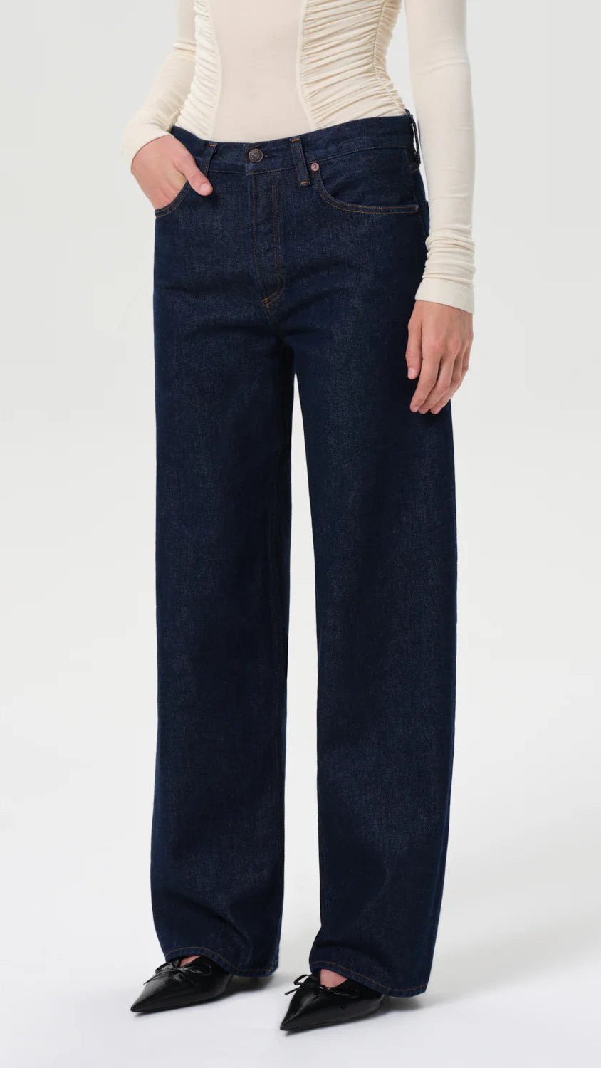 AGOLDE Arc High Rise Relaxed Wide Leg 32" in Rinse