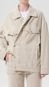 AGOLDE Reworked Wayne Corduroy Jacket in Rice Grass