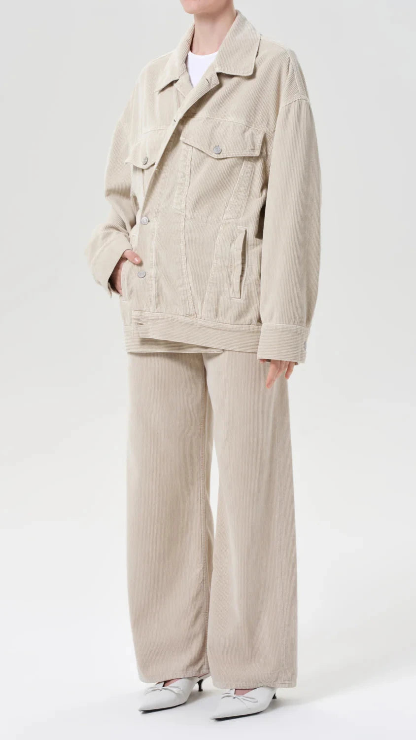 AGOLDE Reworked Wayne Corduroy Jacket in Rice Grass