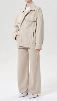 AGOLDE Reworked Wayne Corduroy Jacket in Rice Grass