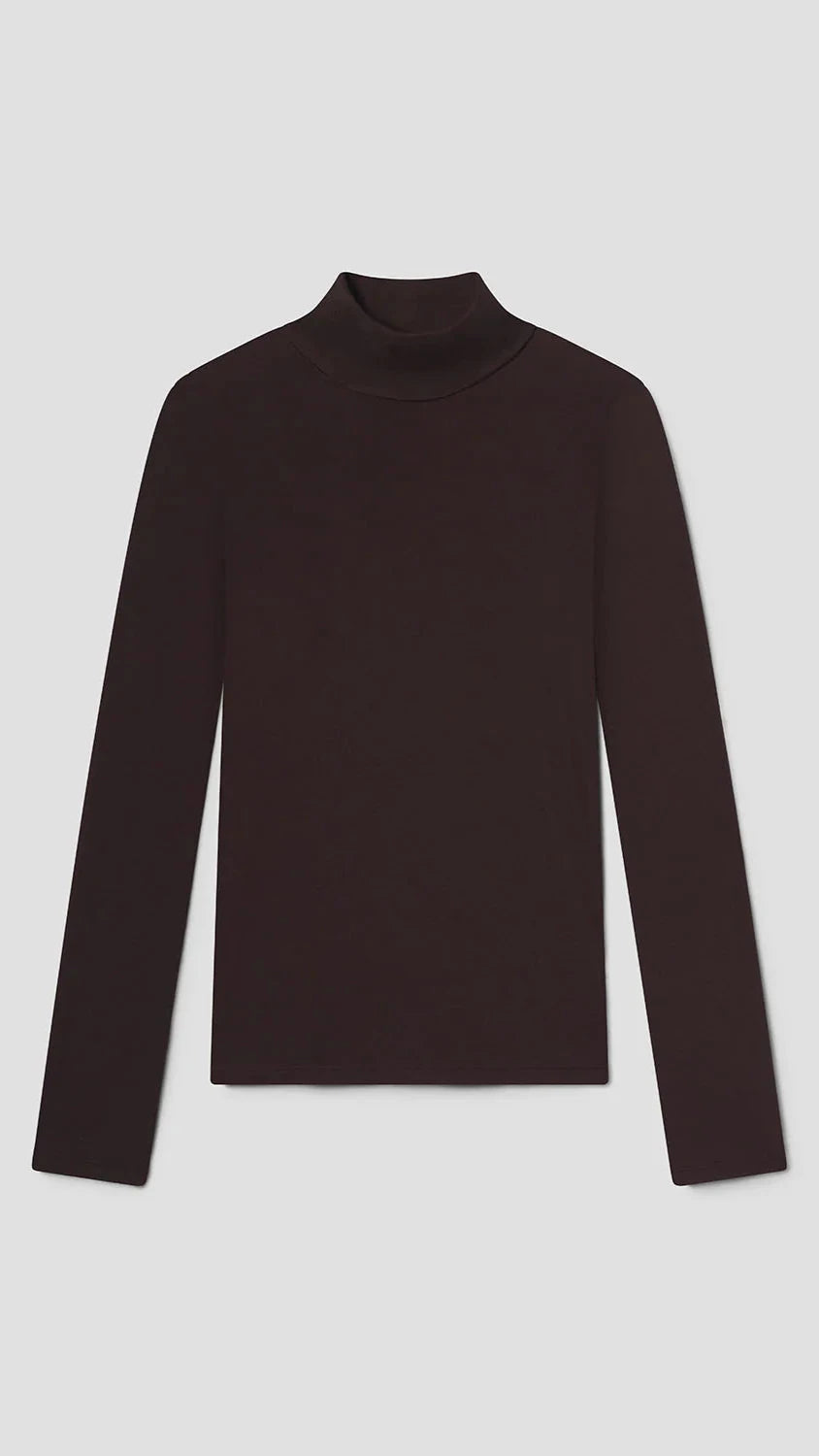 AGOLDE Pascale Long Sleeve Turtleneck in Root