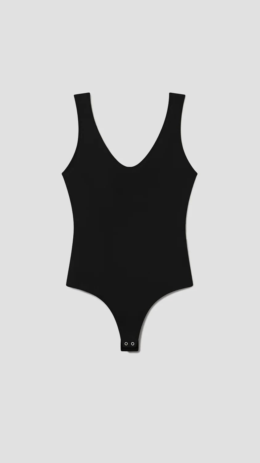 AGOLDE Tova Tank Bodysuit in Black