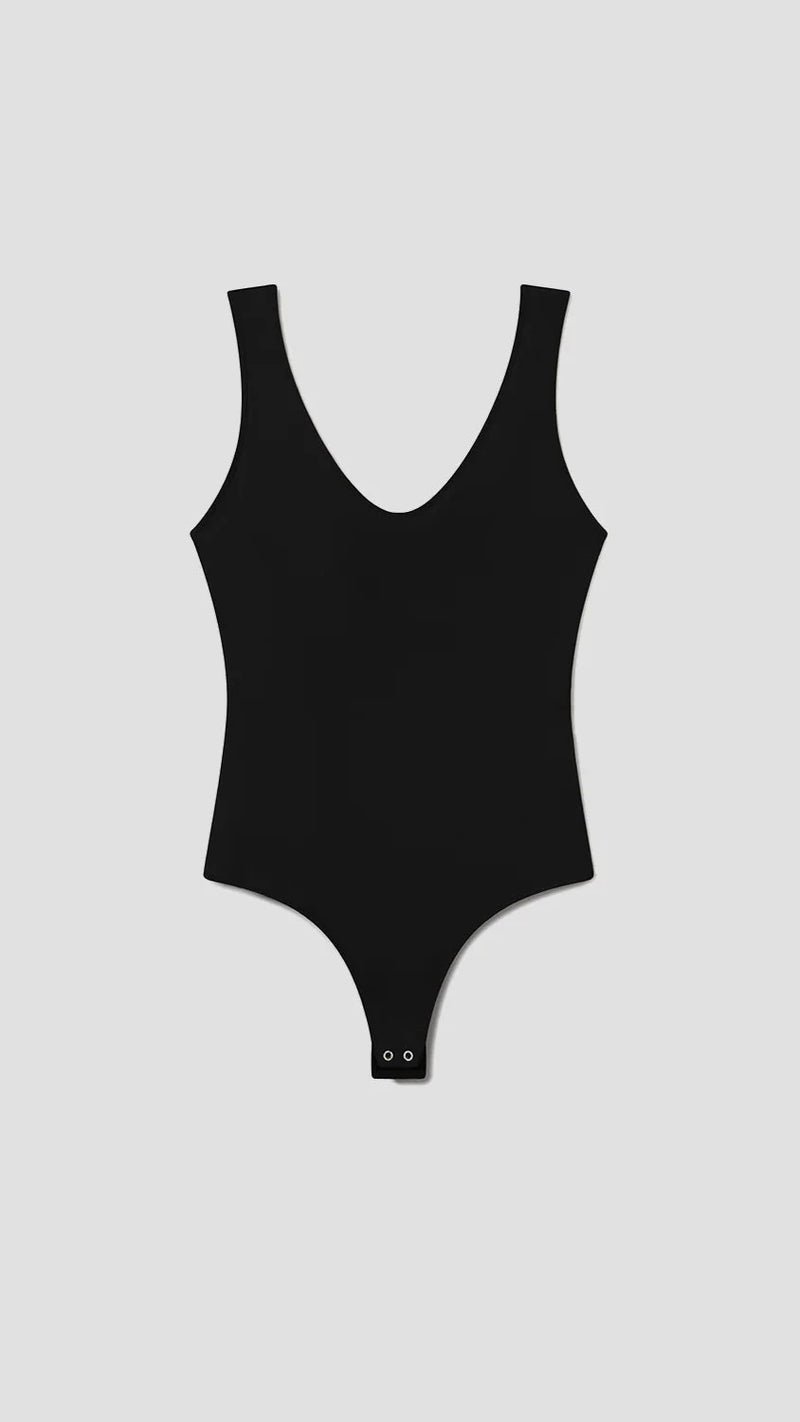 AGOLDE Tova Tank Bodysuit in Black