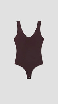AGOLDE Tora Tank Bodysuit in Chocolate