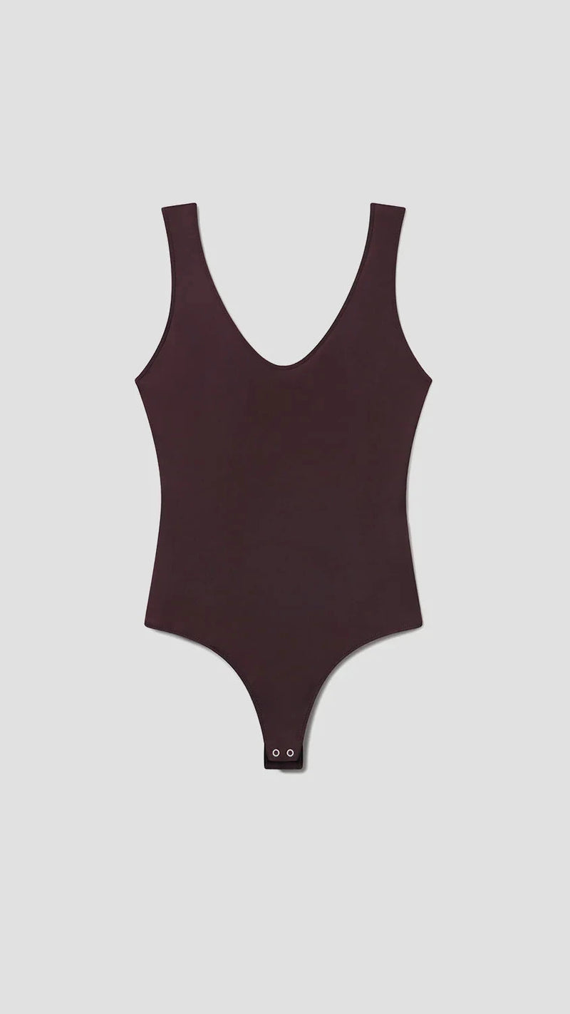 AGOLDE Tora Tank Bodysuit in Chocolate