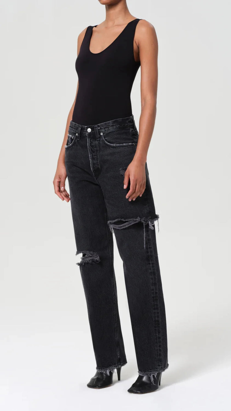 AGOLDE Tova Tank Bodysuit in Black