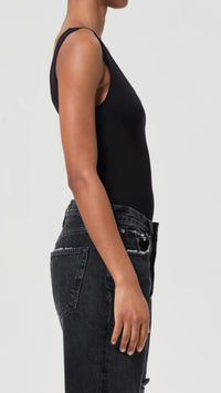 AGOLDE Tova Tank Bodysuit in Black