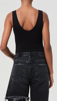 AGOLDE Tova Tank Bodysuit in Black