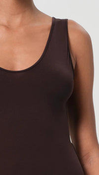 AGOLDE Tora Tank Bodysuit in Chocolate