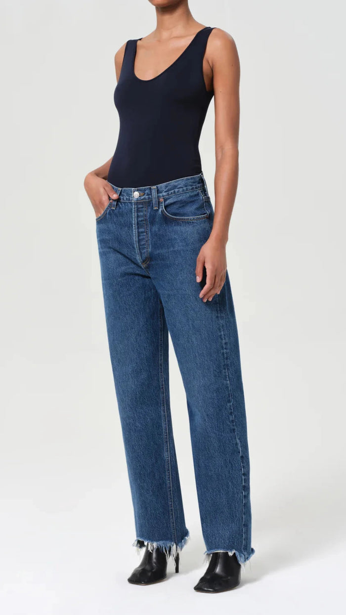 AGOLDE Tova Tank Bodysuit in Navy
