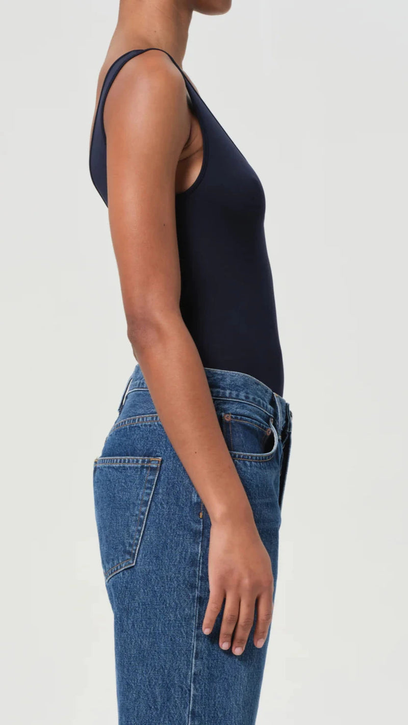 AGOLDE Tova Tank Bodysuit in Navy