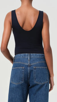 AGOLDE Tova Tank Bodysuit in Navy