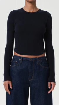 AGOLDE Neema Ribbed Long Sleeve in Mirage