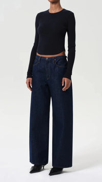 AGOLDE Neema Ribbed Long Sleeve in Mirage