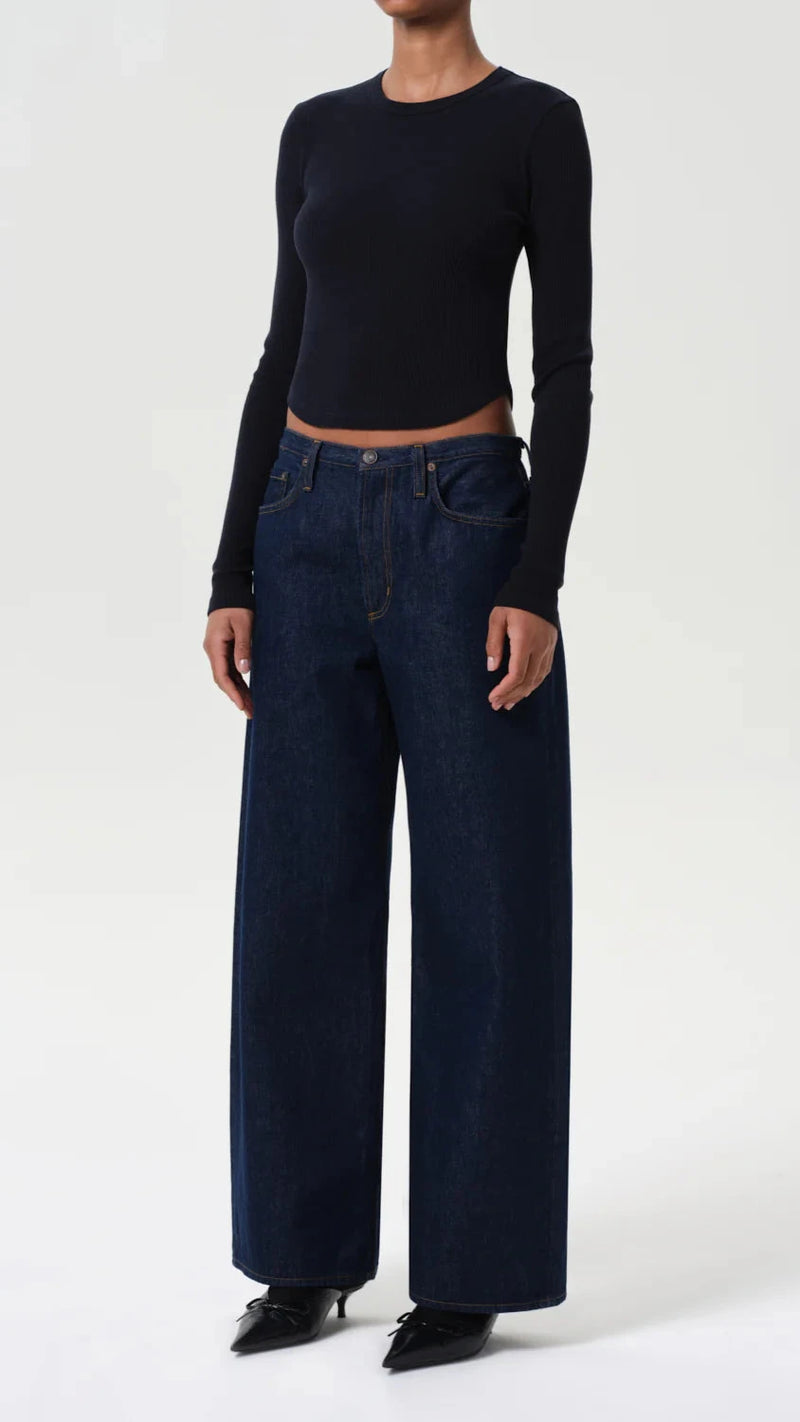 AGOLDE Neema Ribbed Long Sleeve in Mirage