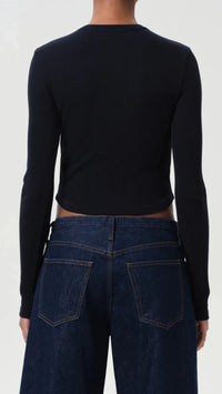 AGOLDE Neema Ribbed Long Sleeve in Mirage