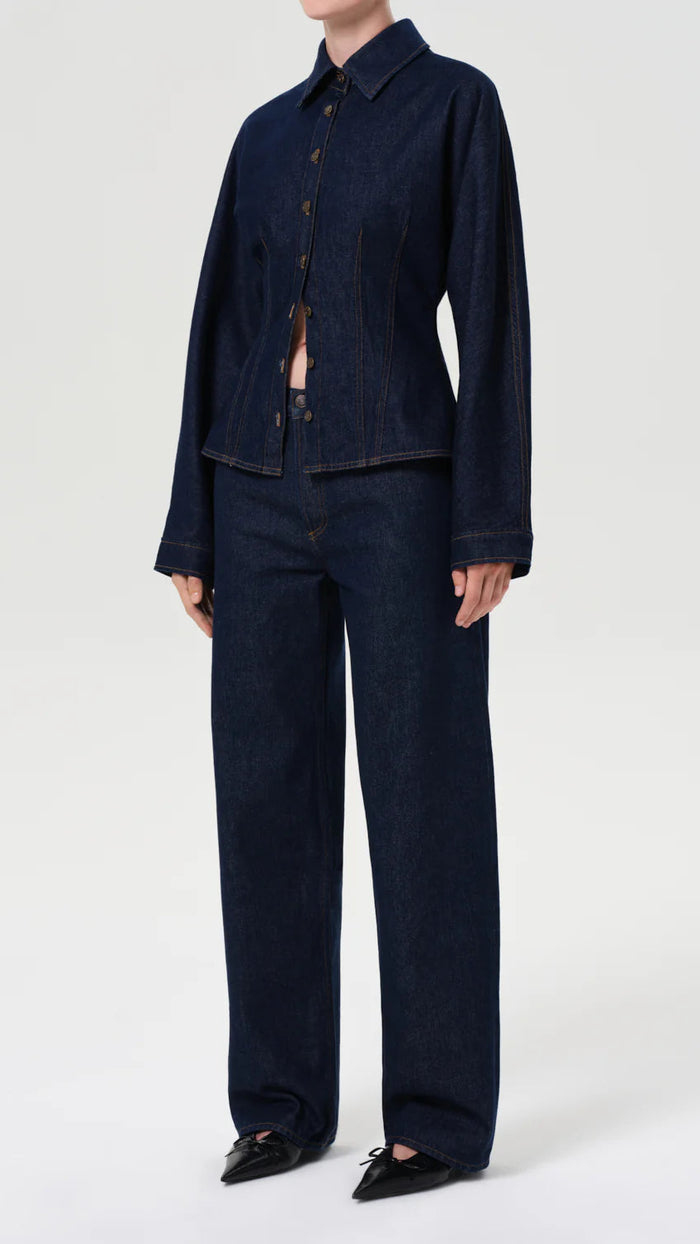 AGOLDE Devon Denim Shirt in Rinse