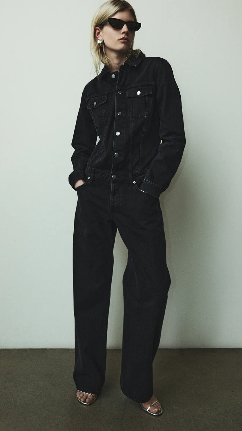 AGOLDE Esther Jumpsuit in Raven