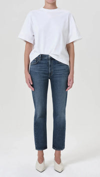AGOLDE Denim Kye Straight Crop with Stretch in Control