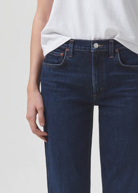 AGOLDE Denim Kye Mid Rise Straight Crop in Song