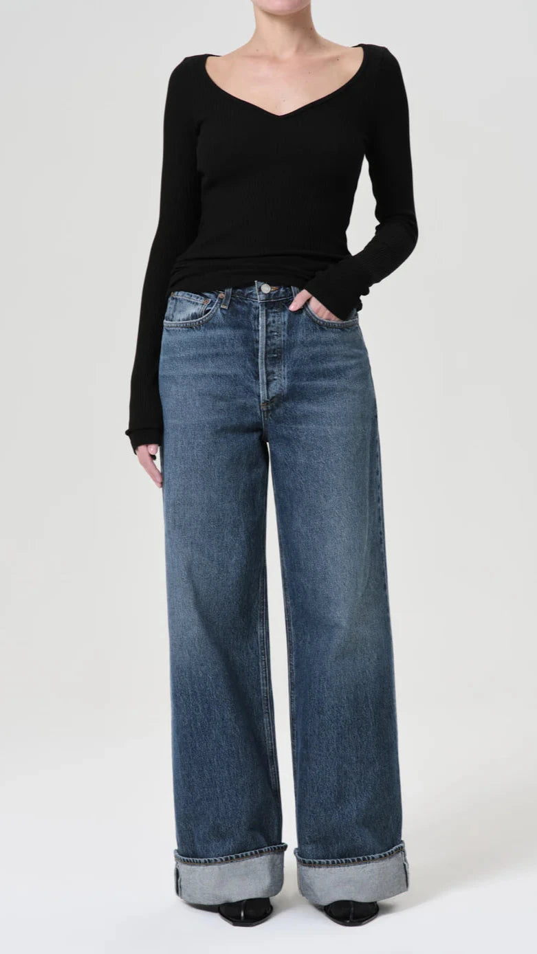 AGOLDE Denim Dame High Rise Wide Leg in Control