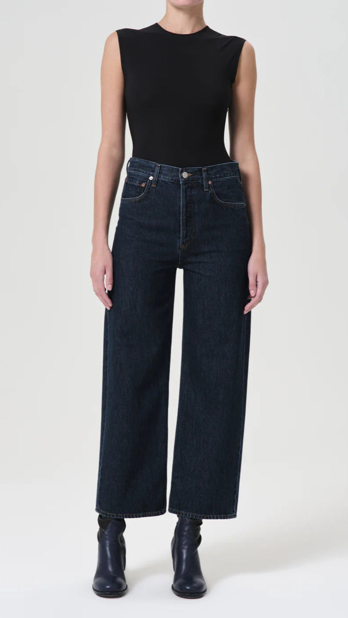AGOLDE Denim Ren High Rise Wide Leg in Polished