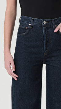 AGOLDE Denim Ren High Rise Wide Leg in Polished