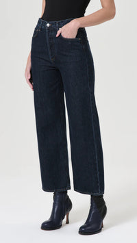 AGOLDE Denim Ren High Rise Wide Leg in Polished