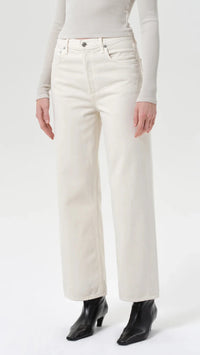 AGOLDE Ren Cropped Wide Leg in Brown Rice