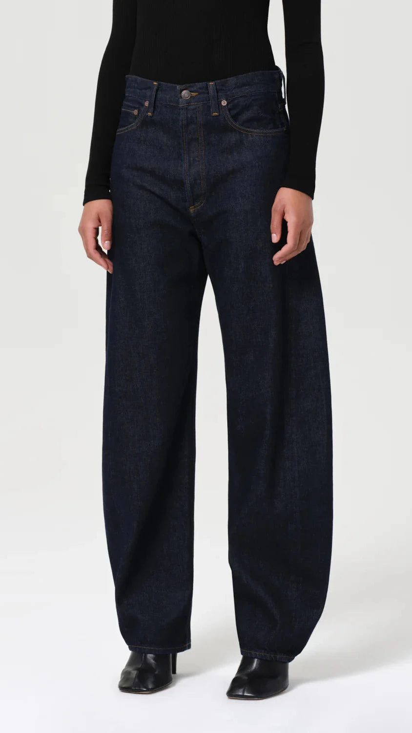 AGOLDE Luna High Rise Pieced Taper Jean in Rinse