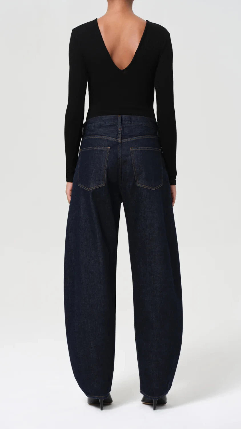 AGOLDE Luna High Rise Pieced Taper Jean in Rinse