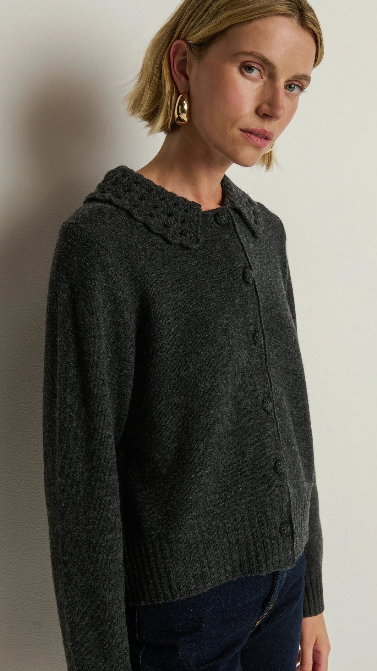 Nation LTD Addie Cardigan in Heather Charcoal